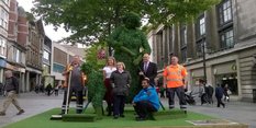 Picture of the new sculptures and partners