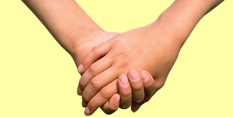 holding hands