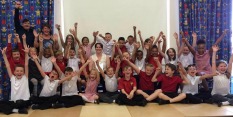 Claire Langham and class at Cantrell Primary and Nursery School