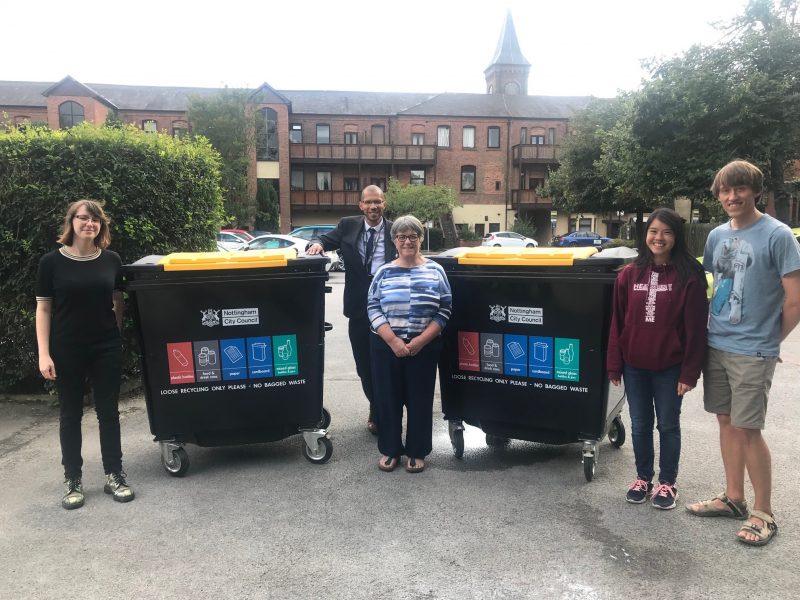 Bins replace bags for greener recycling in Nottingham flats My