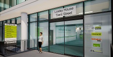 The new entrance to Loxley House from Trent Street