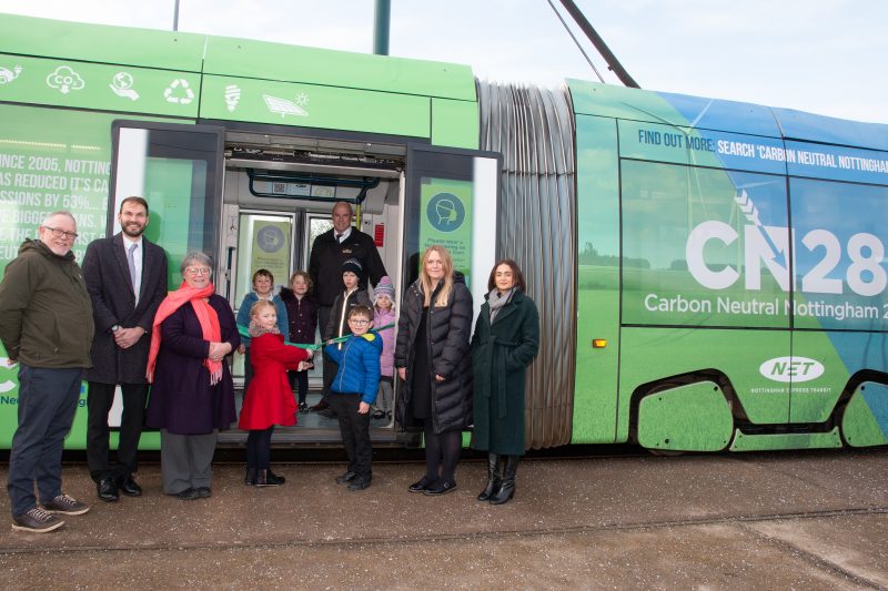 ﻿New look tram unveiled as a ‘green symbol’ of Nottingham’s ‘Carbon Neutral 2028’ climate ambitions