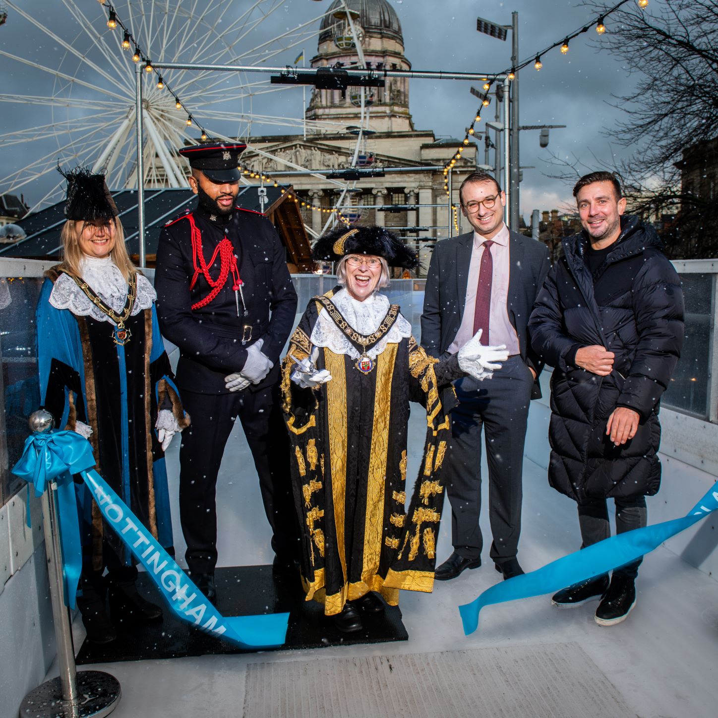 Picture of Lord Mayor, Sheriff, Cllr Kotsonis and Mr E Mellors opening Sky Skate path