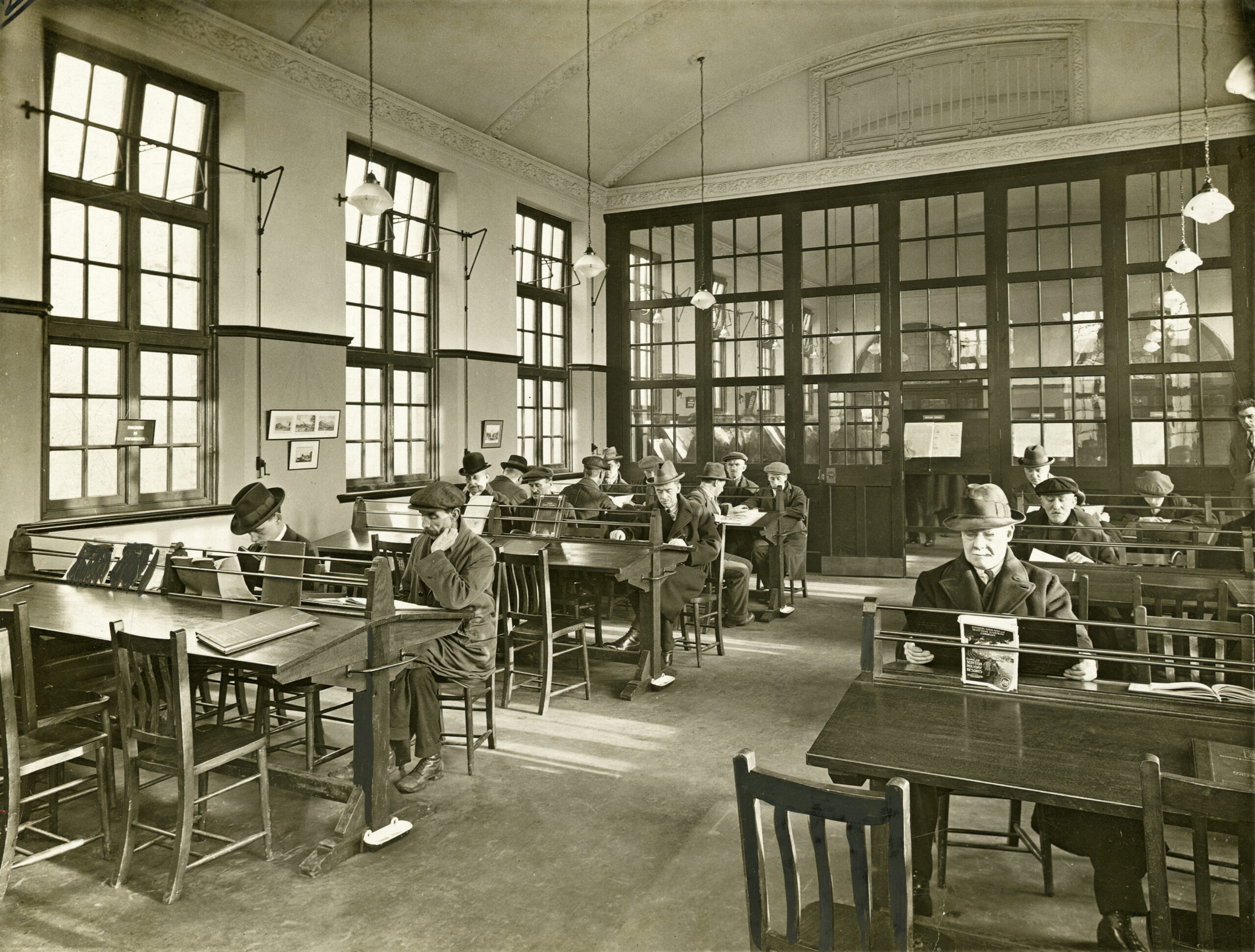 Photograph of the library in 1926